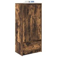 Kast met lade 55,5x34x119,5 cm spaanplaat gerookt eikenkleurig - thumbnail