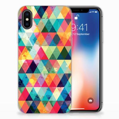 Apple iPhone X | Xs | TPU bumper | Geruit
