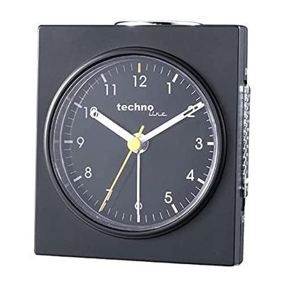 Techno Line Model Q schwarz Wekker Kwarts Zwart (mat) Alarmtijden 1