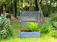 KHW Plantenbak met klimrek (Grijs) - thumbnail