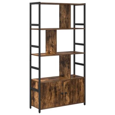 Boekenkast Gerookt eiken 80 x 30 x 155,5 cm Bewerkt hout - thumbnail