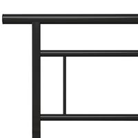 Bedframe metaal zwart 160x200 cm - thumbnail