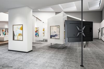 Neomounts fl40-430bl14 screen pole clamp/truss mount, 1 pivot, 32", 32kg, 400x400mm