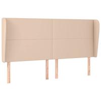 Hoofdbord met randen 203x23x118/128cm kunstleer cappuccinokleur - thumbnail