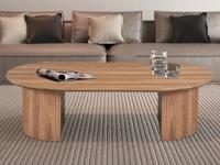 Ovale salontafel LARUSSO 120 cm oud eik - thumbnail
