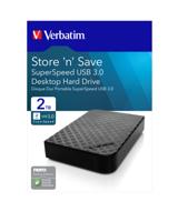 Verbatim Store n Save Gen2 2 TB Externe harde schijf (3,5 inch) USB-A 3.2 Gen 1 Zwart 47683 - thumbnail