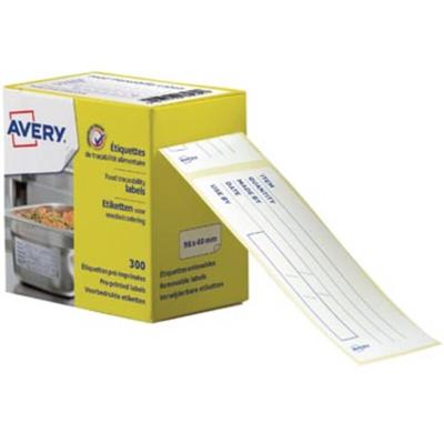 Avery etiketten voedselcodering, HACCP, ft 98 x 40 mm, dispenser van 300 afscheurbare etiketten, Engels