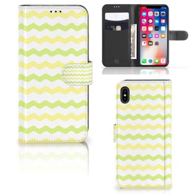 Apple iPhone Xs Max | Telefoon Hoesje | Waves Yellow Apple iPhone Xs Max | Telefoon Hoesje | Waves Yellow