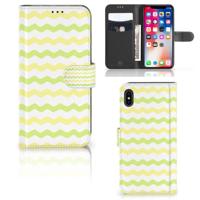 Apple iPhone Xs Max | Telefoon Hoesje | Waves Yellow - thumbnail