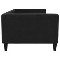 Slaapbank 90x200 cm stof zwart - thumbnail