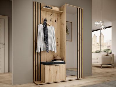 Vestiaire MELODY 2 deuren artisan eik met kussen Vestiaire MELODY 2 deuren artisan eik met kussen