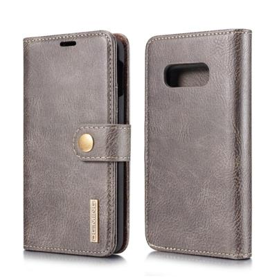 Dg. MING Crazy Horse textuur Flip afneembare magnetische lederen case voor Galaxy S10 E met houder & kaartsleuven & portemonnee (grijs)