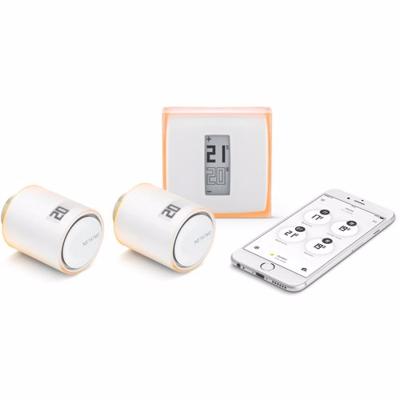 Netatmo slimme thermostaat & 2 slimme radiatorkranen set