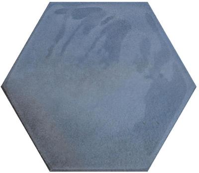 Hexagon Moon Blue glans 16x18