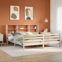 Bed met boekenkast zonder matras massief grenenhout 180x200 cm - thumbnail