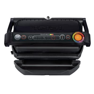 Tefal GC7128 OptiGrill+ Schwarz Contactgrill Elektrisch, Tafel Grillfunctie, Anti-aanbaklaag, Controlelampje Zwart