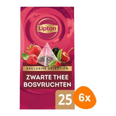 Lipton - Exclusive Selection Zwarte Thee bosvruchten - 6x 25 zakjes