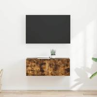 TV Wandkast 2 pcs Gerookt eiken 60 x 31 x 29.5 cm Bewerkt hout - thumbnail