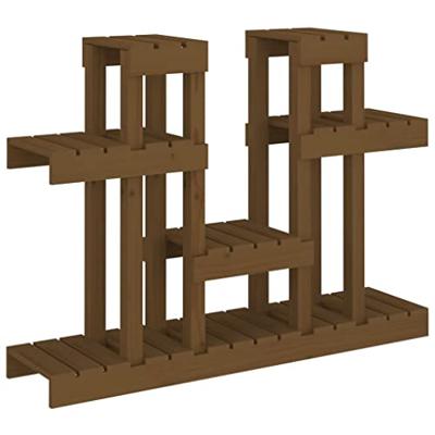VidaXL Plantenstandaard 104,5x25x77,5cm massief grenenhout honingbruin VidaXL Plantenstandaard 104,5x25x77,5cm massief grenenhout honingbruin