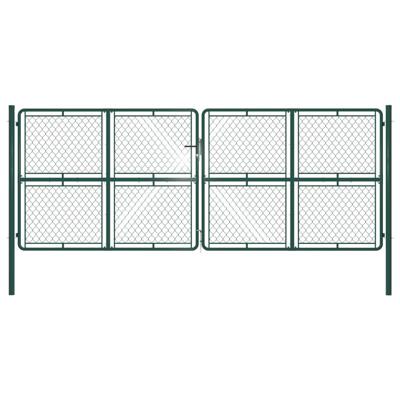 vidaXL Poort 400x150 cm staal groen