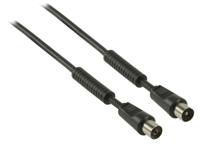 100 dB Coaxkabel Coax Male (IEC) - Coax Female (IEC) 10.0 m Zwart - thumbnail