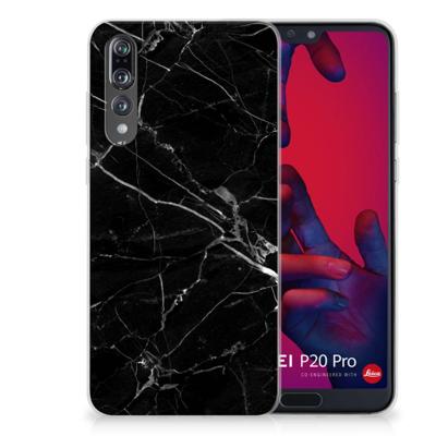 Huawei P20 Pro | TPU | Siliconen hoesje | Marmer Zwart - Origineel Cadeau Vader