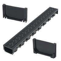 Afvoergoot 1 m kunststof - thumbnail