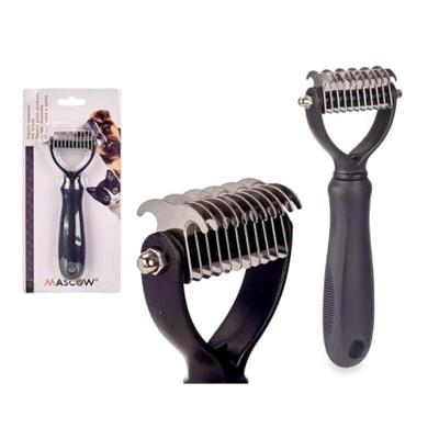 Hondenborstel Mascow Zwart Siliconen 6,5 x 17 x 3 cm 12 Stuks