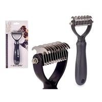 Hondenborstel Mascow Zwart Siliconen 6,5 x 17 x 3 cm 12 Stuks - thumbnail