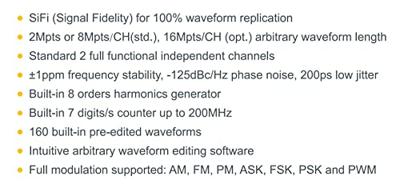 Rigol DG1022Z Functiegenerator 1 µHz - 25 MHz 2-kanaals Sinus, Blok, Driehoek, Ruis, Arbitrair