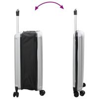 VidaXL Koffer met slot zilver 43 x 27 x 66 cm abs kunststof - thumbnail