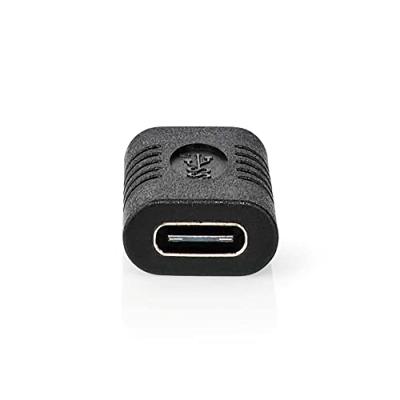 USB-Adapter | USB 3.2 Gen 2 | USB-C Female | USB-C Female | 10 Gbps | Vernikkeld | Zwart | Polybag USB-Adapter | USB 3.2 Gen 2 | USB-C Female | USB-C Female | 10 Gbps | Vernikkeld | Zwart | Polybag