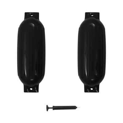 VidaXL Bootstootkussens 2 st 69x21,5 cm pvc zwart