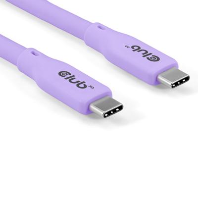 Club3D USB4 Gen 3x2 20Gbps 240W USB Type-C 2m Paars Club3D USB4 Gen 3x2 20Gbps 240W USB Type-C 2m Paars