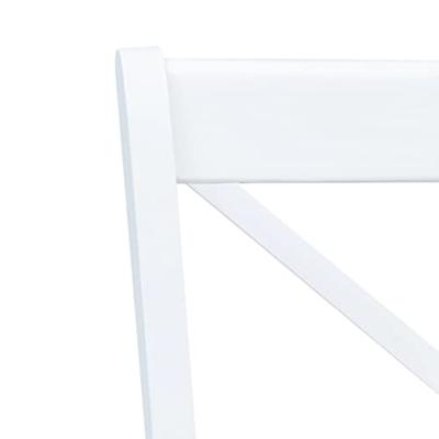 Eetkamerstoelen 2 st massief rubberwood naturel en wit - thumbnail