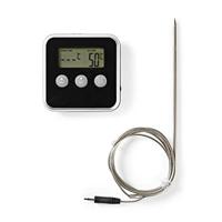 Nedis kath105bk vleesthermometer 0 - 250 °c digitaal display timer - thumbnail