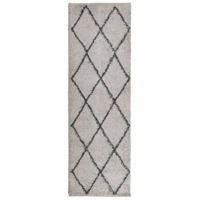 VidaXL Vloerkleed pamplona shaggy hoogpolig 80x250 cm beige antraciet - thumbnail