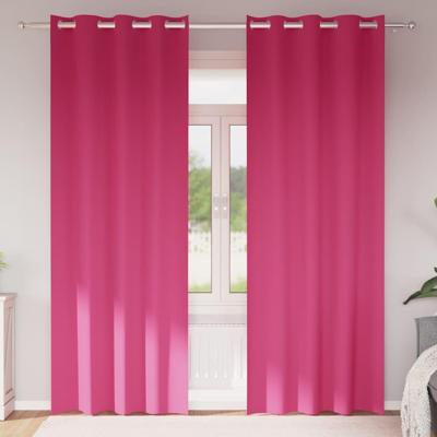 VidaXL Zwart-out gordijnen met ringen 2 pcs felroze 225 x 140 cm