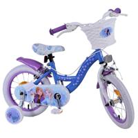 Disney frozen 2 kinderfiets meisjes 14 inch blauw/paars twee handremmen - thumbnail