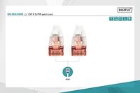Digitus DK-1644-005 RJ45 Netwerkkabel, patchkabel CAT 6 S/FTP 0.50 m Grijs Halogeenvrij, Verdraaide paren, Snagless, Vlambestendig 1 stuk(s) - thumbnail