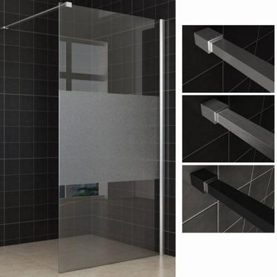 Inloopdouche Wiesbaden Slim Middenband Glas 80x200 8mm Nano Coating