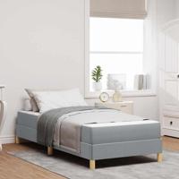 Boxspring bed Lichtgrijs en Bruin 90 x 190 cm - thumbnail