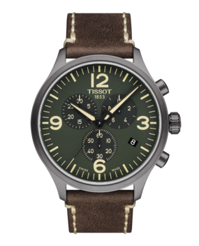 Horlogeband Tissot T1166173609700 / T600043489 XL Leder Bruin 22mm Horlogeband Tissot T1166173609700 / T600043489 XL Leder Bruin 22mm