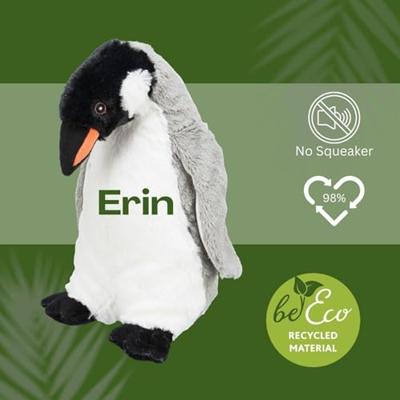TRIXIE BE ECO PINGUÏN ERIN PLUCHE GERECYCLED ZWART / WIT / GRIJS 28 CM
