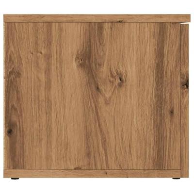 Tv-meubel 80x34x30 cm bewerkt hout artisanaal eikenkleur