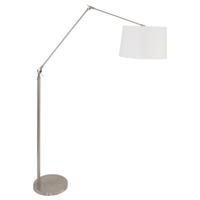 Steinhauer Vloerlamp prestige chic 9719 staal kap linnen wit - thumbnail