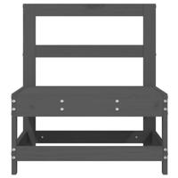 Tuinmiddenbanken 2 st massief grenenhout grijs - thumbnail