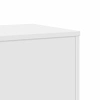 Plantenstandaards 2 st 33x33x100 cm bewerkt hout wit - thumbnail