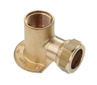 Bonfix knelkoppeling - Muurplaat - binnendraad - 1/2 x 15 mm - Messing - thumbnail