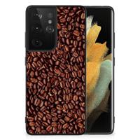 Samsung Galaxy S21 Ultra Back Cover Hoesje Koffiebonen - thumbnail
